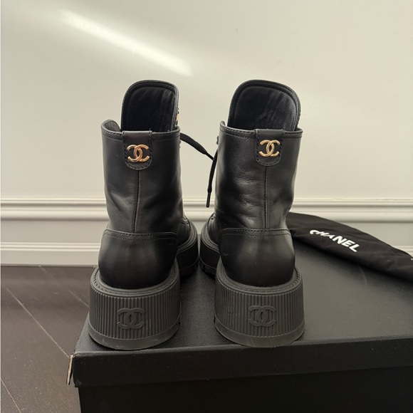 Chanel Black Women's Combat Boots - Picture 4 of 5